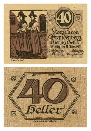 [Voucher from Germany in the denomination of 40 heller]