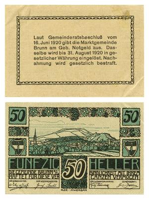 [Voucher from Germany in the denomination of 50 heller]