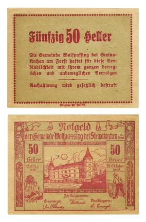 [Currency from Germany in the denomination of 50 Heller]