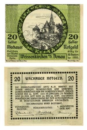 [Currency from Germany in the denomination of 20 heller]