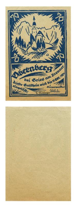 [Voucher from Germany in the denomination of 70 heller]