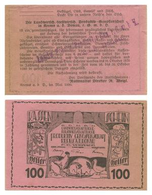 [Voucher from Germany in the denomination of 100 heller]