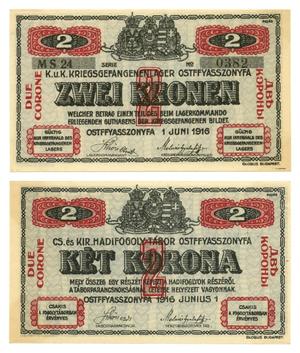 Primary view of object titled '[Voucher from Germany in the denomination of 2 crowns]'.