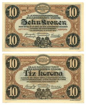[Voucher from Hungary/Germany in the denomination of 10 kronen/korona/crown]