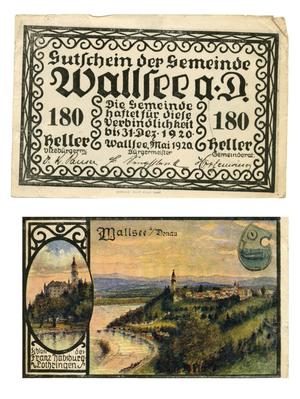 [Voucher from Germany in the denomination of 180 heller]