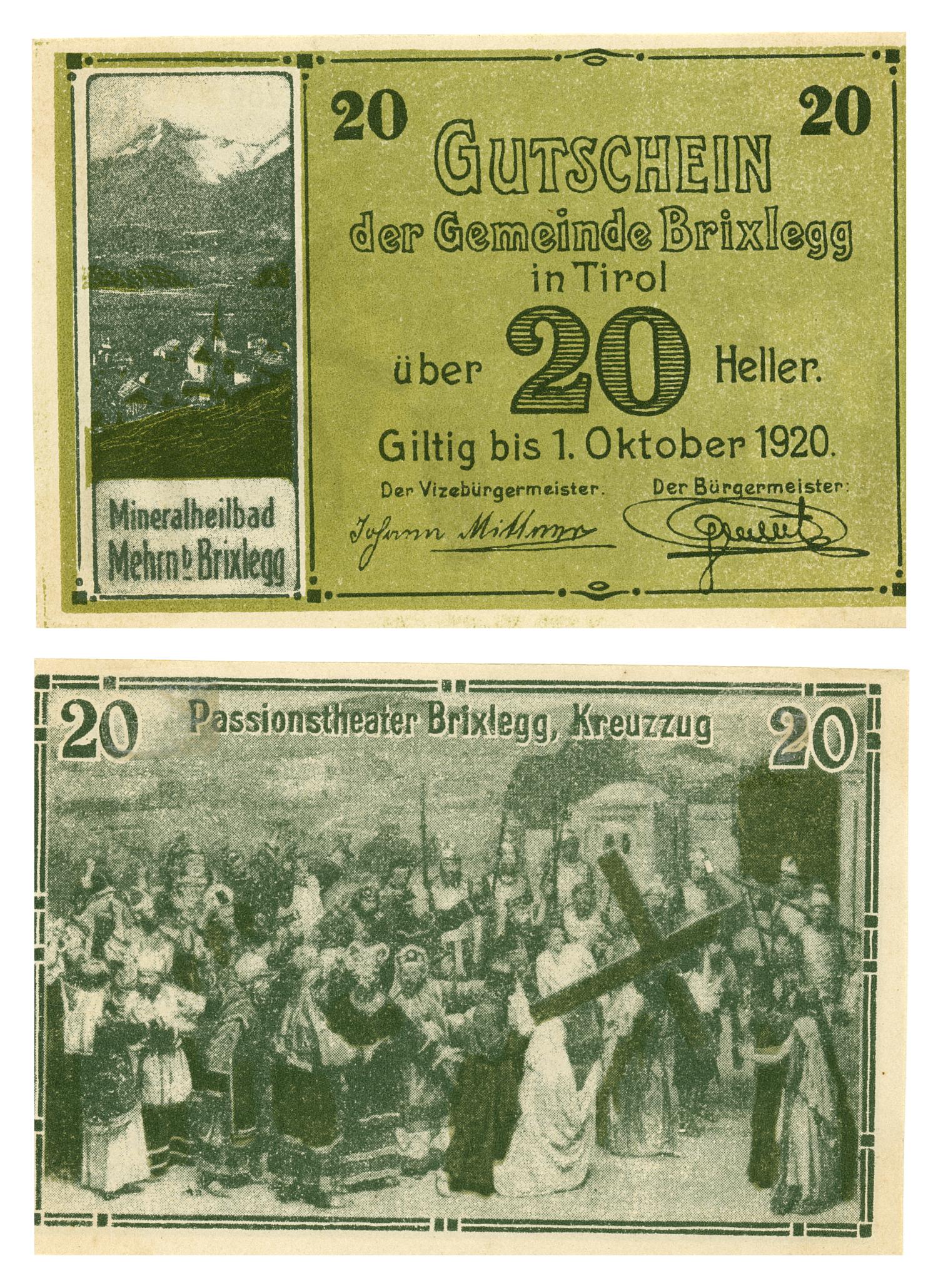 [Voucher from Germany in the denomination of 20 heller]
                                                
                                                    [Sequence #]: 1 of 1
                                                