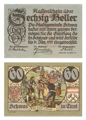 [Currency from Germany in the denomination of 60 heller]