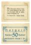 Physical Object: [Bank note from Germany in the denomination of 50 heller]
