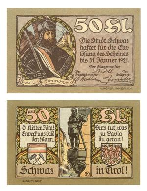 [Currency from Germany in the denomination of 50 heller]