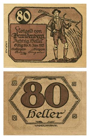 [Voucher from Germany in the denomination of 80 heller]