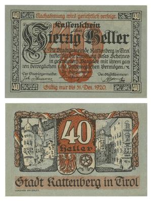 [Currency from Germany in the denomination of 40 heller]