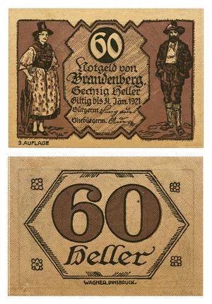 Primary view of object titled '[Voucher from Germany in the denomination of 60 heller]'.