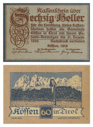 [Certificate from Germany in the denomination of 60 heller]