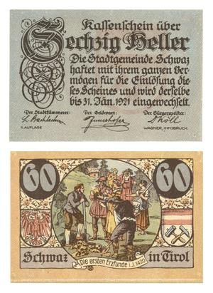 [Currency from Germany in the denomination of 60 heller]