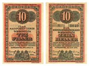 [Voucher from Hungary/Germany in the denomination of 10 filler/ heller]
