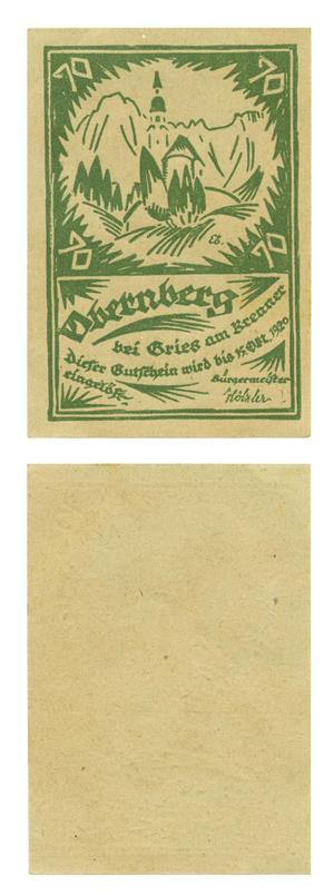 [Voucher from Germany in the denomination of 70 heller]