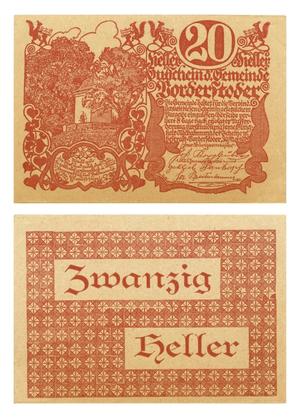 [Voucher from germany in the denomination of 20 heller]