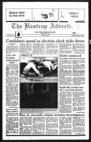 Primary view of object titled 'The Bastrop Advertiser (Bastrop, Tex.), Vol. 141, No. 2, Ed. 1 Saturday, March 5, 1994'.