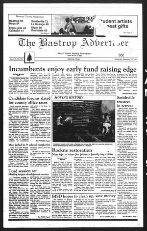 Primary view of object titled 'The Bastrop Advertiser (Bastrop, Tex.), Vol. 140, No. 96, Ed. 1 Saturday, January 29, 1994'.