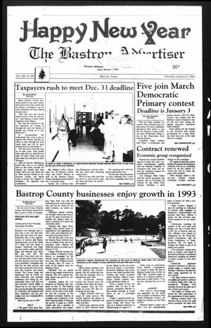 Primary view of object titled 'The Bastrop Advertiser (Bastrop, Tex.), Vol. 140, No. 88, Ed. 1 Saturday, January 1, 1994'.