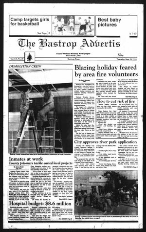 Primary view of object titled 'The Bastrop Advertiser (Bastrop, Tex.), Vol. 141, No. 35, Ed. 1 Thursday, June 30, 1994'.