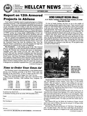 Primary view of object titled 'Hellcat News, (Kingman, Ariz.), Vol. 53, No. 2, Ed. 1, October 1999'.
