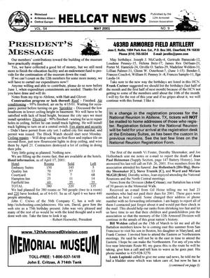 Primary view of Hellcat News, (Sheridan, Wyo.), Vol. 54, No. 9, Ed. 1, May 2001