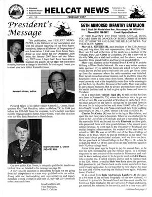 Primary view of object titled 'Hellcat News, (Abilene, Tex.), Vol. 59, No. 6, Ed. 1, February 2007'.