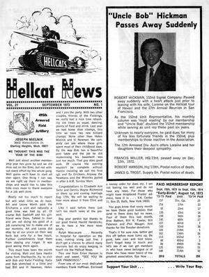 Hellcat News, (Maple Park, Ill.), Vol. 27, No. 1, Ed. 1, September 1973