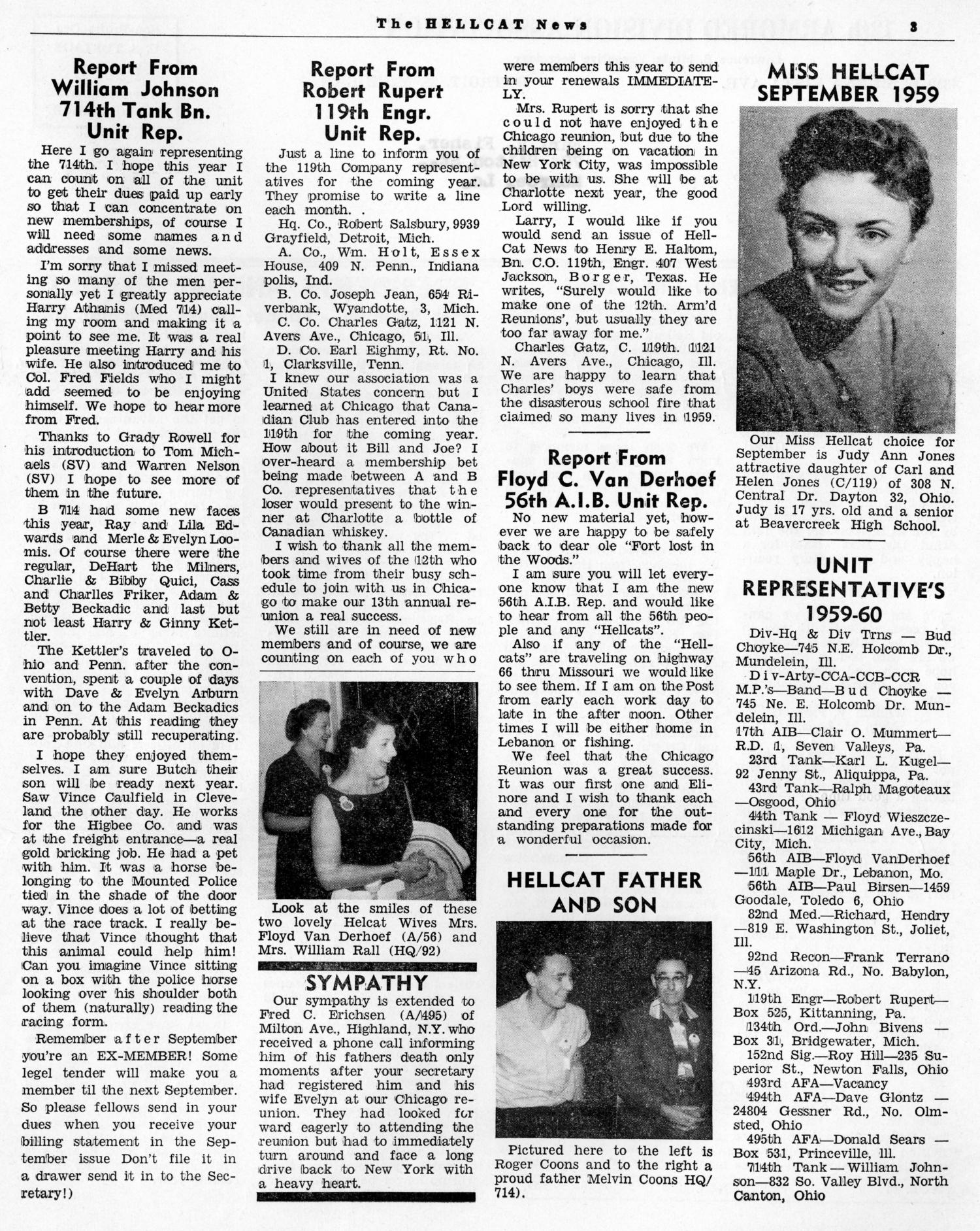 Hellcat News, (Detroit, Mich.), Vol. 14, No. 1, Ed. 1, September 1959
                                                
                                                    [Sequence #]: 3 of 4
                                                