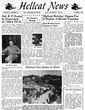 Primary view of object titled 'Hellcat News, Vol. 2, No. 10, Ed. 1, April 13, 1944'.