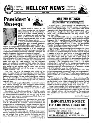 Primary view of object titled 'Hellcat News, (Fullerton, Calif.), Vol. 57, No. 10, Ed. 1, June 2004'.