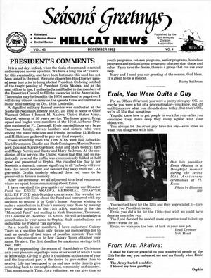 Hellcat News, (Kingman, Ariz.), Vol. 46, No. 4, Ed. 1, December 1992