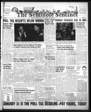 Primary view of object titled 'The Seminole Sentinel (Seminole, Tex.), Vol. 46, No. 09, Ed. 1 Thursday, January 29, 1953'.