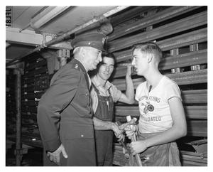 [Lieutenant General William S. Knudsen Visits with Employees]