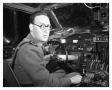 Thumbnail image of item number 1 in: '[Peter Masefield in Cockpit of a C-87]'.