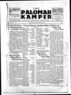 The Palomar Kamper (Palacios, Tex.), Vol. 4, No. 6, Ed. 1 Saturday, July 22, 1922