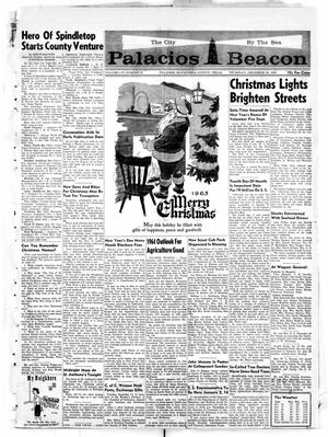 Primary view of object titled 'Palacios Beacon (Palacios, Tex.), Vol. 56, No. 52, Ed. 1 Thursday, December 26, 1963'.
