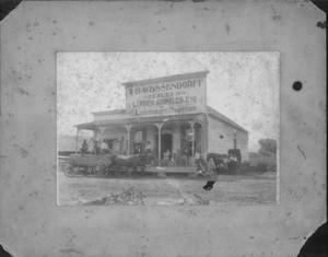Primary view of object titled '[T.B. Wessendorff Lumber Company. People in front of the store.]'.