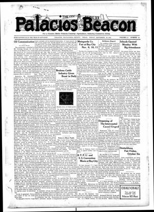 Primary view of object titled 'Palacios Beacon (Palacios, Tex.), Vol. 15, No. 39, Ed. 1 Friday, September 29, 1922'.