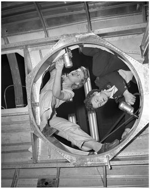 [Two Women Working on Nose Fuselage]
