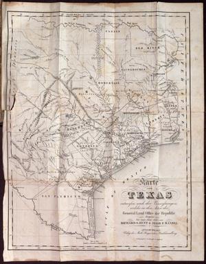 Primary view of object titled 'Karte von Texas entworfen nach den Vermessungen welche in den Acten der General-Land-Office der Republic Liegen bis zum Jahr 1839...'.