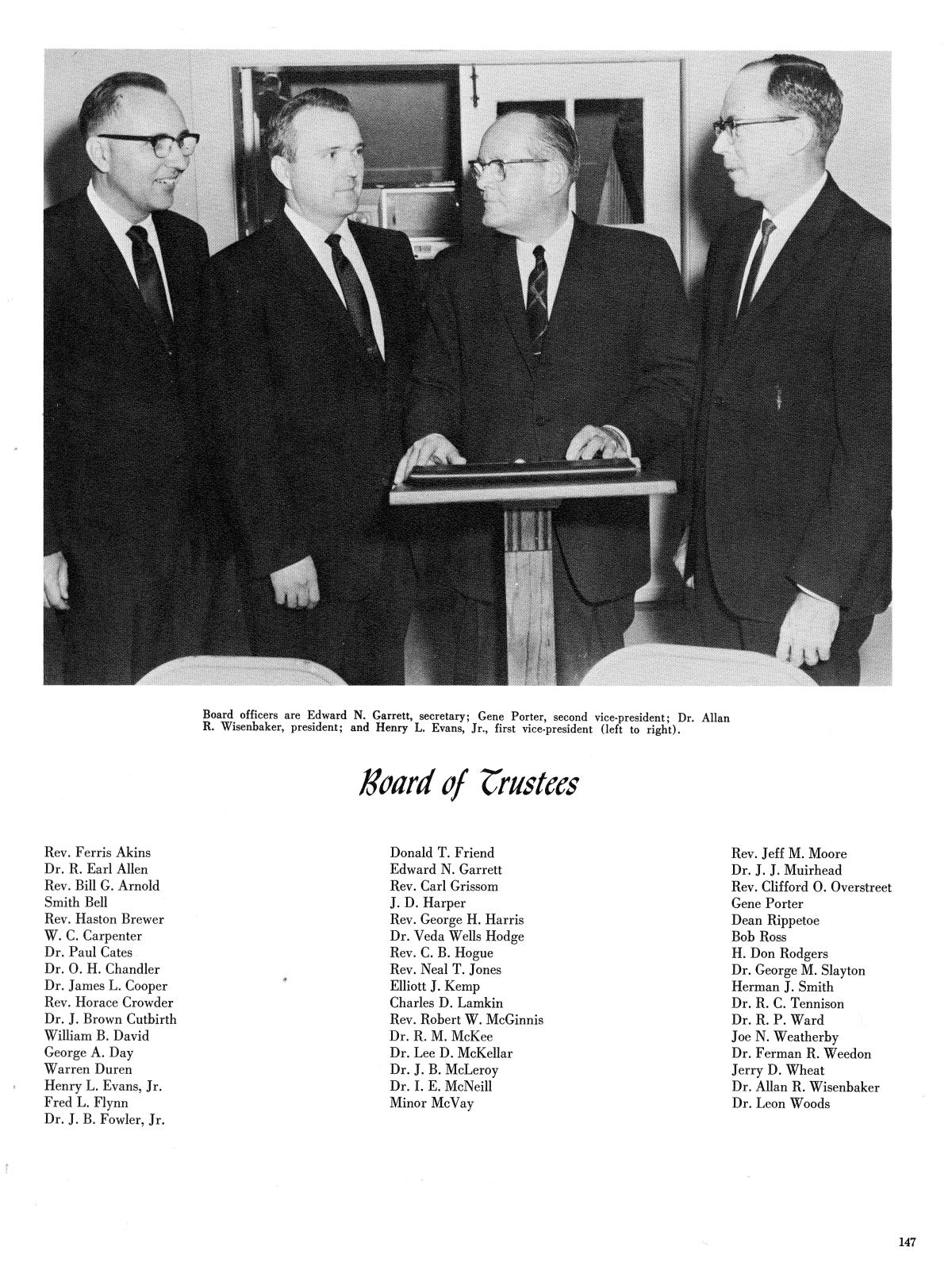 The Lasso, Yearbook of Howard Payne College, 1968 Page 147 The