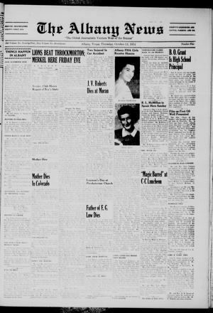 The Albany News (Albany, Tex.), Vol. 71, No. 5, Ed. 1 Thursday, October 14, 1954
