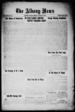 The Albany News (Albany, Tex.), Vol. 39, No. 41, Ed. 1 Friday, April 20, 1923