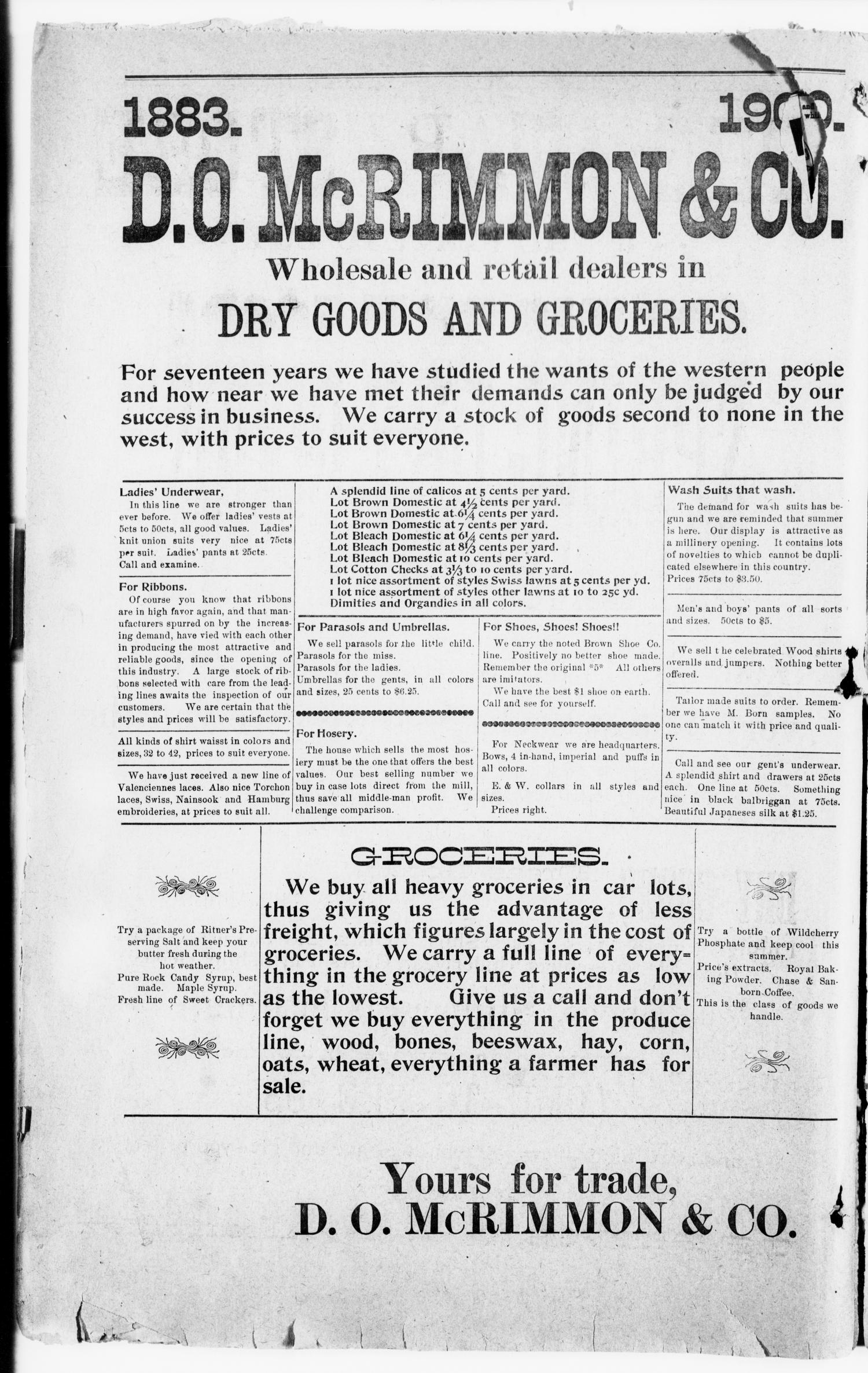 The Albany News. (Albany, Tex.), Vol. 17, No. 5, Ed. 1 Friday, June 1, 1900
                                                
                                                    [Sequence #]: 6 of 8
                                                