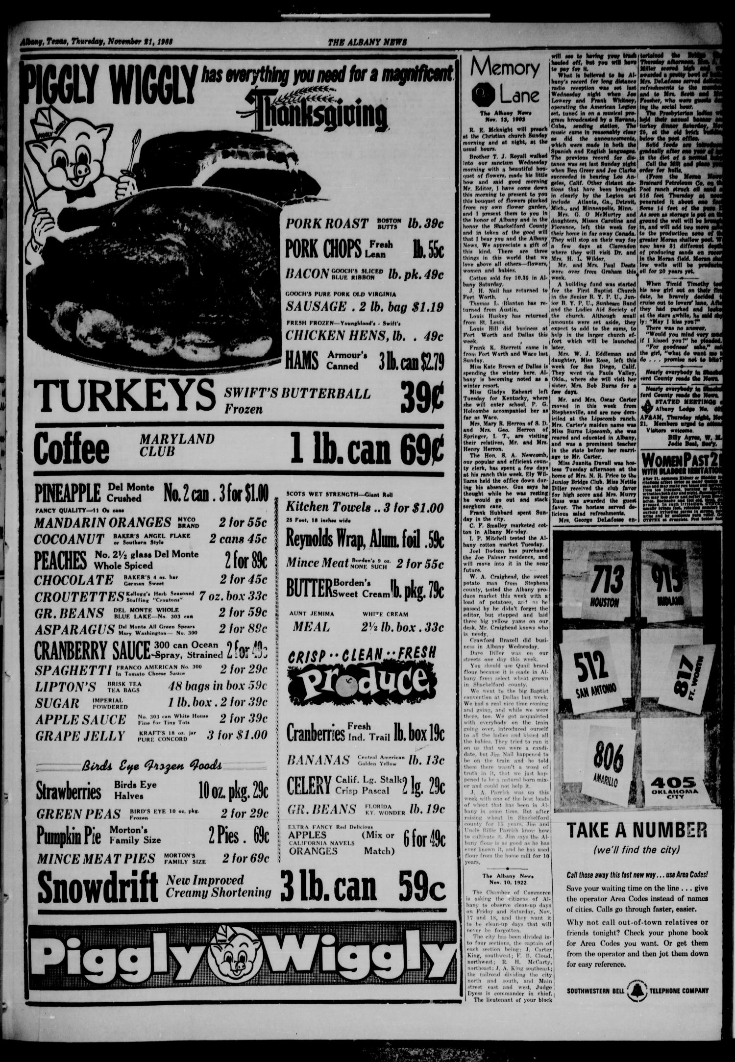 The Albany News (Albany, Tex.), Vol. 80, No. 12, Ed. 1 Thursday, November 21, 1963
                                                
                                                    [Sequence #]: 3 of 8
                                                