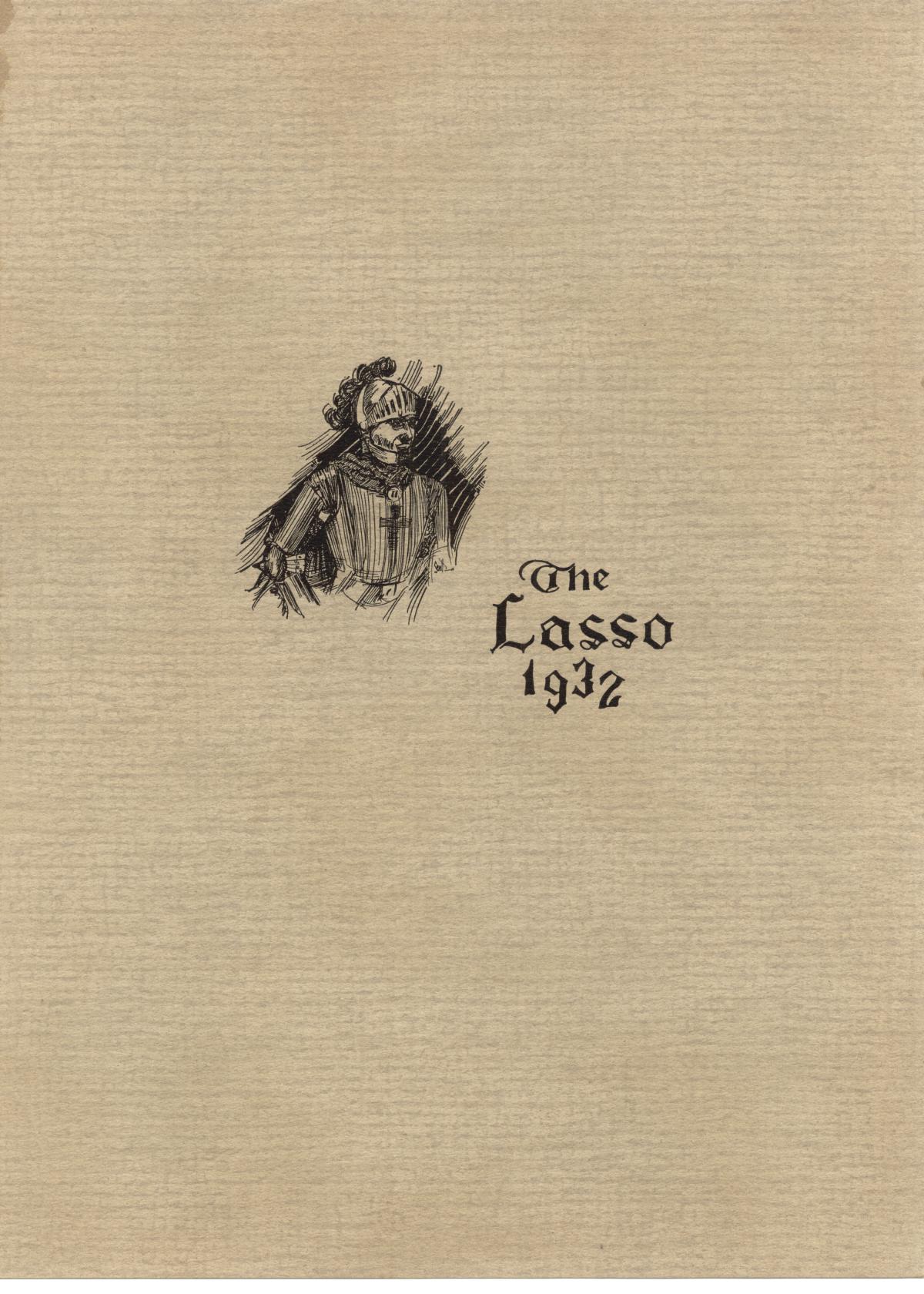 The Lasso, Yearbook of Howard Payne College, 1932
                                                
                                                    1
                                                