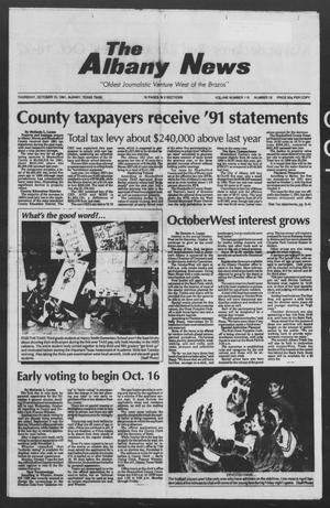 The Albany News (Albany, Tex.), Vol. 116, No. 18, Ed. 1 Thursday, October 10, 1991