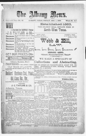 The Albany News. (Albany, Tex.), Vol. 16, No. 32, Ed. 1 Friday, December 1, 1899